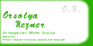 orsolya mezner business card