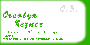 orsolya mezner business card